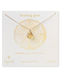 Elegant and effervescent, this delicate Dogeared pendant features a specially faceted stone, hand-wrapped to provide a soft touch of color. Elegant and effervescent, this delicate Dogeared pendant features a specially faceted stone, hand-wrapped to provide a soft touch of color.