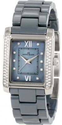Anne Klein Women's 10/9923GMGY Swarovski Crystal Accented Grey Silver-Tone Ceramic Watch Anne Klein Women's 10/9923GMGY Swarovski Crystal Accented Grey Silver-Tone Ceramic Watch