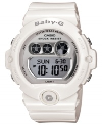Pair this sporty watch from Baby-G with your freshest pair of sneakers for a throwback look. Pair this sporty watch from Baby-G with your freshest pair of sneakers for a throwback look.