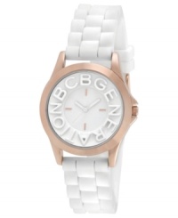 The fresh combination of crisp white and warm rose creates a luxe watch from BCBGeneration. The fresh combination of crisp white and warm rose creates a luxe watch from BCBGeneration.
