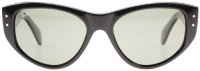 Ray-Ban RB4152 Vagabond Cateye Sunglasses 53 mm, Polarized, Black/Polarized Crystal Green Ray-Ban RB4152 Vagabond Cateye Sunglasses 53 mm, Polarized, Black/Polarized Crystal Green