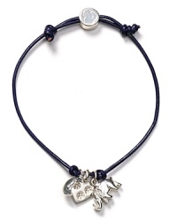 Good Charma's charm-trimmed leather bracelet adds instant bohemian cool. Tie it on with an eclectic stack of styles to work an au courant edge. Good Charma's charm-trimmed leather bracelet adds instant bohemian cool. Tie it on with an eclectic stack of styles to work an au courant edge.