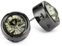 T Tahari Hematite and Black Diamond Crystal Signature Stud T Tahari Hematite and Black Diamond Crystal Signature Stud