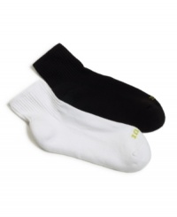 The soft cotton blend of these anklet socks by HUE molds gently to your foot's shape. Comes in a pack of six. The soft cotton blend of these anklet socks by HUE molds gently to your foot's shape. Comes in a pack of six.