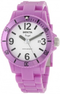 Invicta Women's 1212 Angel White Dial Light Purple Plastic Watch Invicta Women's 1212 Angel White Dial Light Purple Plastic Watch