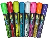 Wet Erase Chisel Tip Chalk Marker, 8 Color Pack Wet Erase Chisel Tip Chalk Marker, 8 Color Pack