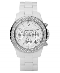 Add a touch of glam to your look with this glittering Madison watch by Michael Kors. Add a touch of glam to your look with this glittering Madison watch by Michael Kors.