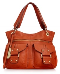 Lend your everyday look some poise and panache with this luxe leather tote from Franco Sarto. Outfitted with gleaming hardware, signature accents and plenty of pockets, it's the bag you'll turn to from season to season. Lend your everyday look some poise and panache with this luxe leather tote from Franco Sarto. Outfitted with gleaming hardware, signature accents and plenty of pockets, it's the bag you'll turn to from season to season.