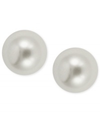 With simulated pearls on a base crafted from gold-tone mixed metal, these earrings from Anne Klein evoke a classic and elegant style. Approximate drop: 10 mm. With simulated pearls on a base crafted from gold-tone mixed metal, these earrings from Anne Klein evoke a classic and elegant style. Approximate drop: 10 mm.