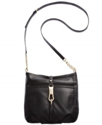 Petite and posh with a surprisingly spacious interior, this hands-free design from Calvin Klein is perfect when you're on-the-go. Crafted from soft leather with golden hardware and chain-link detailing, it's ideal for work, weekends, or whenever. Petite and posh with a surprisingly spacious interior, this hands-free design from Calvin Klein is perfect when you're on-the-go. Crafted from soft leather with golden hardware and chain-link detailing, it's ideal for work, weekends, or whenever.