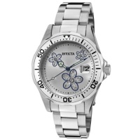 Invicta Women's 12834 Pro Diver Silver Dial Crystal Accented Flowers Watch Invicta Women's 12834 Pro Diver Silver Dial Crystal Accented Flowers Watch