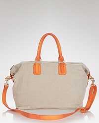 A timeless canvas bag gets a mixed material update, finished in leather. This Cornelia Guest satchel organizes the daytime essentials in a spacious interior with 3 pockets. A timeless canvas bag gets a mixed material update, finished in leather. This Cornelia Guest satchel organizes the daytime essentials in a spacious interior with 3 pockets.