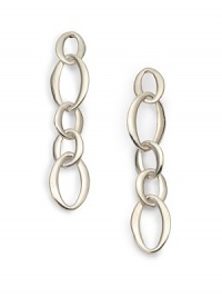 THE LOOKTiered link designSterling silver settingPost backTHE MEASUREMENTLength, about 3ORIGINMade in USA THE LOOKTiered link designSterling silver settingPost backTHE MEASUREMENTLength, about 3ORIGINMade in USA