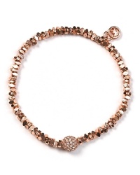 Work a gilded wrist and wear MICHAEL Michael Kors' rose gold pavé bracelet. Dressed up or down, the beaded bauble hints at bohemian glamour around the clock. Work a gilded wrist and wear MICHAEL Michael Kors' rose gold pavé bracelet. Dressed up or down, the beaded bauble hints at bohemian glamour around the clock.