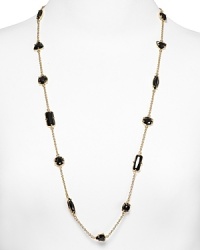 Imaginatively crafted with scattered stones, kate spade new york's long-link necklace is a must-have ticket to bold style. Wear it to enliven crisp summer basics. Imaginatively crafted with scattered stones, kate spade new york's long-link necklace is a must-have ticket to bold style. Wear it to enliven crisp summer basics.