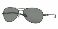 Ray-Ban RB8301 Tech Sunglasses 56 mm, Non-Polarized, Black and Carbon Fiber/Green Ray-Ban RB8301 Tech Sunglasses 56 mm, Non-Polarized, Black and Carbon Fiber/Green