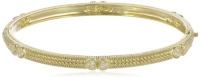 Judith Ripka Romance Double Heart Diamond Bangle Bracelet Judith Ripka Romance Double Heart Diamond Bangle Bracelet
