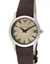 Women's Beige Dial Brown Genuine Leather