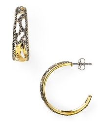 Evoking natural inspiration, this pair of 14-karat gold plated hoop earrings from Judith Jack is the perfect statement for sultry summer days. Evoking natural inspiration, this pair of 14-karat gold plated hoop earrings from Judith Jack is the perfect statement for sultry summer days.