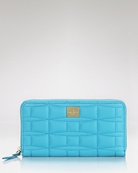 Be bold with this vibrant leather wallet from kate spade new york, featuring ample pockets for the daytime essentials. Slip this piece inside your purse to give your Monday through Sunday look a shot of color. Be bold with this vibrant leather wallet from kate spade new york, featuring ample pockets for the daytime essentials. Slip this piece inside your purse to give your Monday through Sunday look a shot of color.