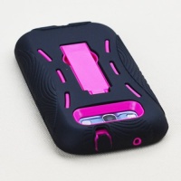 Armor Kickstand Hybrid Case Hard Gel Cover with Stand for Samsung Galaxy S3 I9300, I747 - Black and Pink Armor Kickstand Hybrid Case Hard Gel Cover with Stand for Samsung Galaxy S3 I9300, I747 - Black and Pink