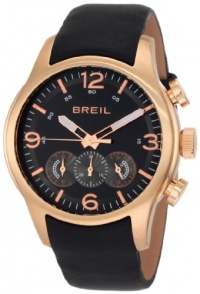 Breil Men's Watch TW0775 Chronograph Black Dial Leather Band Breil Men's Watch TW0775 Chronograph Black Dial Leather Band