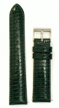 Ladies' Genuine Lizard Watchband Forest Green 18mm Watch Band Ladies' Genuine Lizard Watchband Forest Green 18mm Watch Band