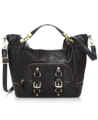 You'll fit right in with the cool crowd with this sleek satchel from Olivia + Joy. Glam gold-tone hardware, buckle accents and chain-link strap adds eye-catching detail, while pockets inside and out effortlessly organize this spacious silhouette. You'll fit right in with the cool crowd with this sleek satchel from Olivia + Joy. Glam gold-tone hardware, buckle accents and chain-link strap adds eye-catching detail, while pockets inside and out effortlessly organize this spacious silhouette.
