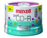Maxell 700 MB Color 50pk CD-Recordable Discs 50-Pack Maxell 700 MB Color 50pk CD-Recordable Discs 50-Pack