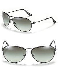 Classic aviator sunglasses with a sleek double bridge design and gradient lenses lend a iconic style to any ensemble. Classic aviator sunglasses with a sleek double bridge design and gradient lenses lend a iconic style to any ensemble.