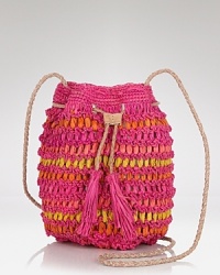 mar Y sol's striped drawstring crossbody is summer's must-have bag. The bold hues and slouchy silhouette give this simple style beach-to-boardwalk appeal. mar Y sol's striped drawstring crossbody is summer's must-have bag. The bold hues and slouchy silhouette give this simple style beach-to-boardwalk appeal.