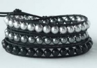Pearl Triple Wrap Leather Bracelet Pearl Triple Wrap Leather Bracelet