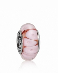 Add chic psychedelic style to your bracelet with this patterned murano glass charm. Logo-engraved sterling silver trim displays the PANDORA signature. Add chic psychedelic style to your bracelet with this patterned murano glass charm. Logo-engraved sterling silver trim displays the PANDORA signature.