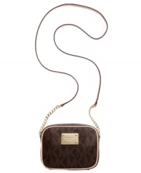 Add some signature style to your purse portfolio with this beautifully embossed design from MICHAEL Michael Kors. Stamped with the label's iconic monogram, this perennially chic piece is a must for any logo-loving fashionista. Add some signature style to your purse portfolio with this beautifully embossed design from MICHAEL Michael Kors. Stamped with the label's iconic monogram, this perennially chic piece is a must for any logo-loving fashionista.
