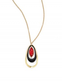 THE LOOKBull's eye teardrop pendantMarquis druzy accentResin teardrop detail Circle chainGoldplated brass settingLobster claspTHE MEASUREMENTPendant length, about 2.75Length, about 35ORIGINMade in USA THE LOOKBull's eye teardrop pendantMarquis druzy accentResin teardrop detail Circle chainGoldplated brass settingLobster claspTHE MEASUREMENTPendant length, about 2.75Length, about 35ORIGINMade in USA