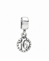 Celebrate her sweetest birthday with PANDORA's sterling silver number '16' charm. Celebrate her sweetest birthday with PANDORA's sterling silver number '16' charm.