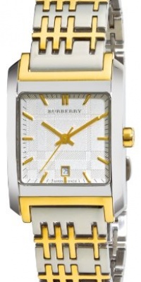Burberry Women's BU1573 Nova Checked Two Tone Watch Burberry Women's BU1573 Nova Checked Two Tone Watch