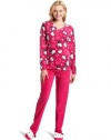 Hello Kitty Women's 2 Piece V-Neck Footie Pajama