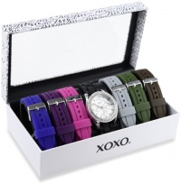 XOXO Women's XO9028 Seven Color Silicone Rubber Interchangeable Strap Set Watch XOXO Women's XO9028 Seven Color Silicone Rubber Interchangeable Strap Set Watch