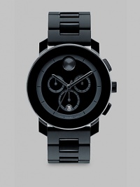 A sleek and modern timepiece designed with three-eye chronograph functionality and Swiss quartz precision. Round bezel Quartz movement Three-eye chronograph functionality Water resistant to 3 ATM Date function at 6 o'clock Second hand Stainless steel/composite case: 43.5mm (1.71) Metal bracelet Imported A sleek and modern timepiece designed with three-eye chronograph functionality and Swiss quartz precision. Round bezel Quartz movement Three-eye chronograph functionality Water resistant to 3 ATM Date function at 6 o'clock Second hand Stainless steel/composite case: 43.5mm (1.71) Metal bracelet Imported