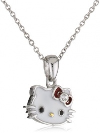 Hello Kitty Sterling Silver Diamond Accent Necklace