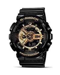 Get a watch that's as bold as you. This sporty oversized digital piece from G-Shock is designed to perform, featuring a shock resistant exterior, vivid look and tons of techie features.