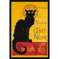 Tournee du Chat Noir by Theophile Alexandre Steinlen, Framed Print Art - 37.66 x 25.66 Tournee du Chat Noir by Theophile Alexandre Steinlen, Framed Print Art - 37.66 x 25.66