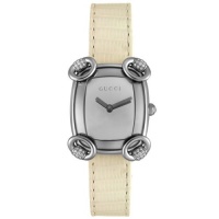 GUCCI Women's YA117506 117 Horsebit Collection Diamond White Lizard Watch GUCCI Women's YA117506 117 Horsebit Collection Diamond White Lizard Watch