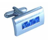 Stylish Cufflinks with 3 Blue Stones by Men's Collections (ck17) Stylish Cufflinks with 3 Blue Stones by Men's Collections (ck17)