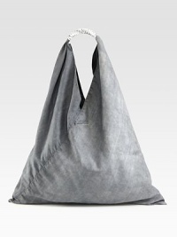 This sleek and modern style in lightweight nylon is the perfect carryall.Shoulder strap, 9½ dropMagnetic snap closureOne inside open pocketFully lined21½W X 14H X 1DMade in Italy This sleek and modern style in lightweight nylon is the perfect carryall.Shoulder strap, 9½ dropMagnetic snap closureOne inside open pocketFully lined21½W X 14H X 1DMade in Italy