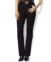 Rendered in smooth stretch cotton twill, these petite pants channel sophisticated elegance in a classic silhouette with a sleek straight leg. (Clearance)