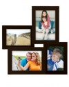 Malden Concept Espresso Wood 4-Opening Collage Frame, 2- 3 by 5-Inch and 2- 4 by 6-Inch