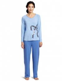 Hue Sleepwear Women's Heathered Fleece Ready Set Go Thermal Sleepwear Set Hue Sleepwear Women's Heathered Fleece Ready Set Go Thermal Sleepwear Set