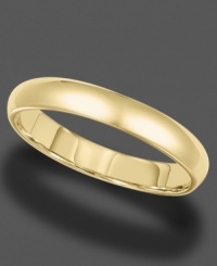 With a rounded edge and slender band, this gleaming 14k gold ring is perfect for every day. Size 4-8. With a rounded edge and slender band, this gleaming 14k gold ring is perfect for every day. Size 4-8.